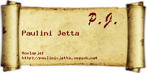 Paulini Jetta névjegykártya